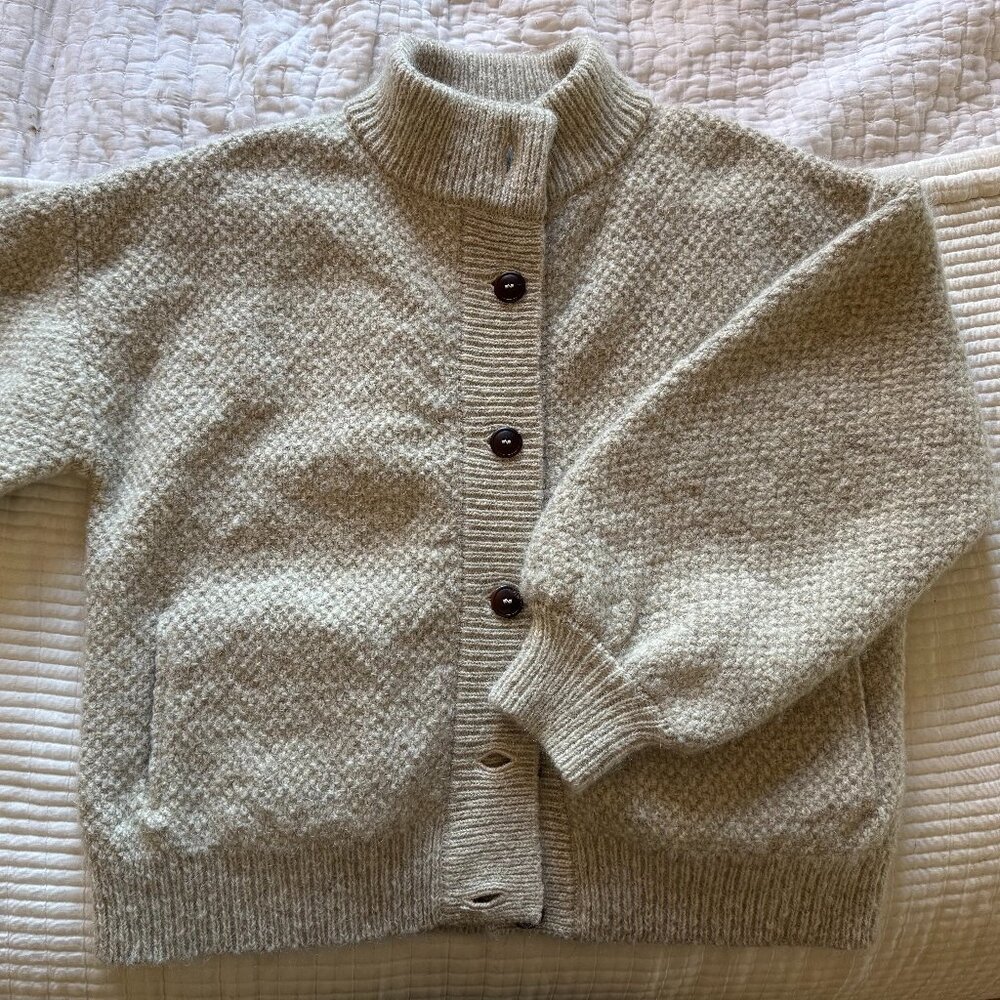 L'envers George Wool Cardigan- Neutral, XS